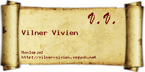 Vilner Vivien névjegykártya